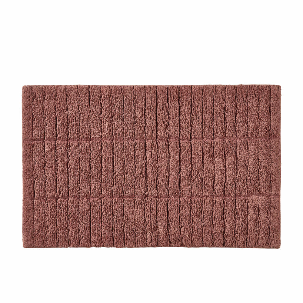 Zone Denmark bath mat Tiles Peach Red, 100% cotton, red, 80 x 50 cm, 33433