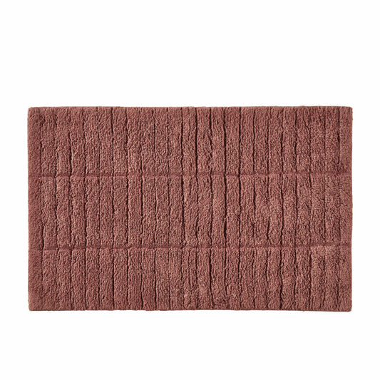 Zone Denmark Badematte Tiles Peach Red, 100% Baumwolle, Rot, 80 x 50 cm, 33433