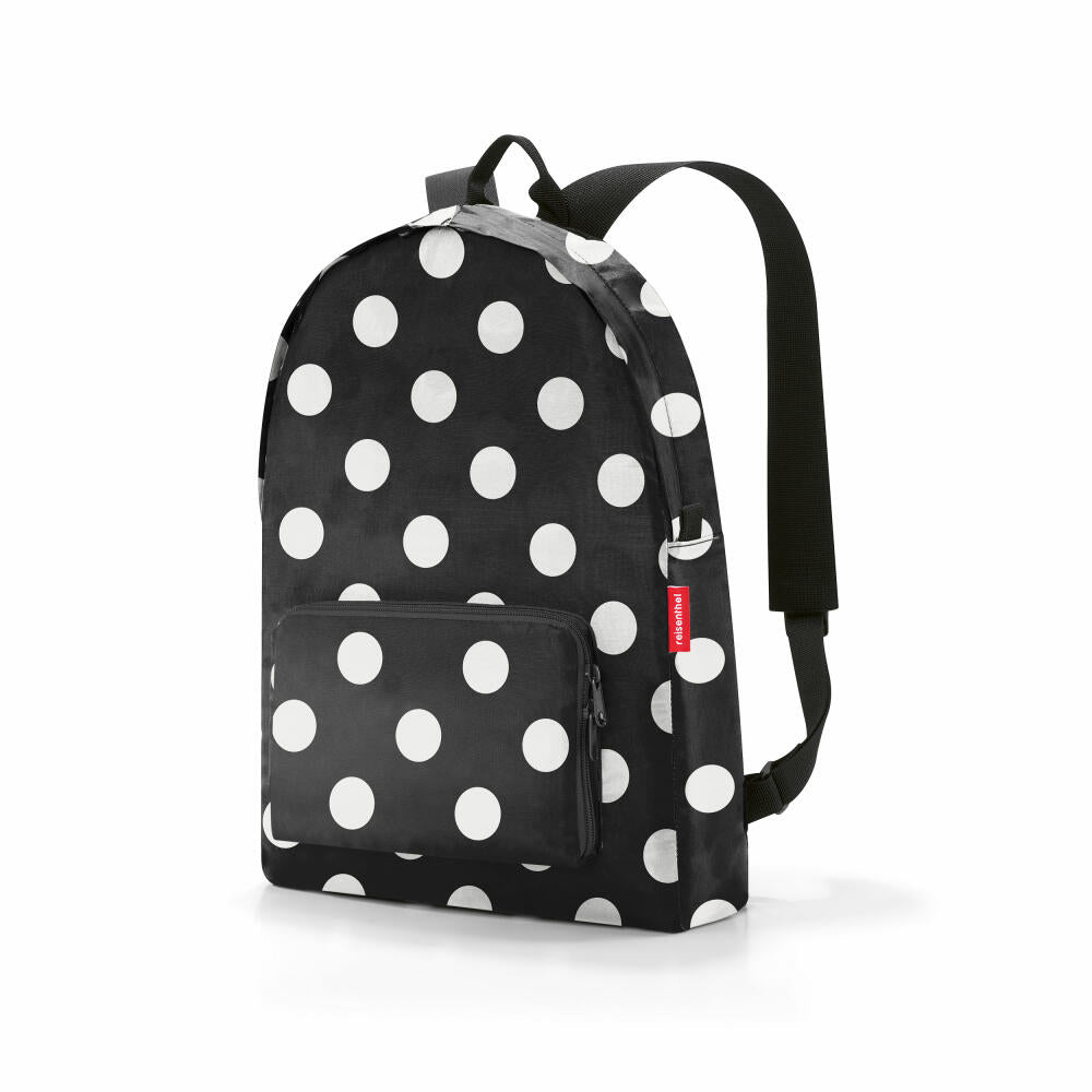 reisenthel mini maxi rucksack, faltbar, Einkaufstasche, Backpack, Dots White, 14 L, AP7073