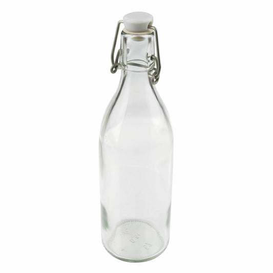 Dr. Oetker Bügelverschlussflasche 500 ml, Liebevoll Hausgemacht, Flasche, Glas, Transparent, Weiß, 1554