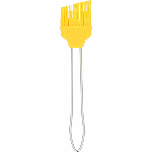 Birkmann Colour Kitchen Silikonpinsel Groß, Backpinsel, Silikonkopf mit Edelstahlgriff, Gelb, 4 cm, 422803