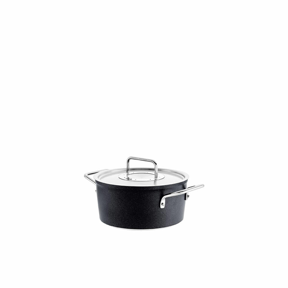 Fissler cooking pot Adamant with metal lid, aluminum, anthracite, 24 cm, 156-114-24-000