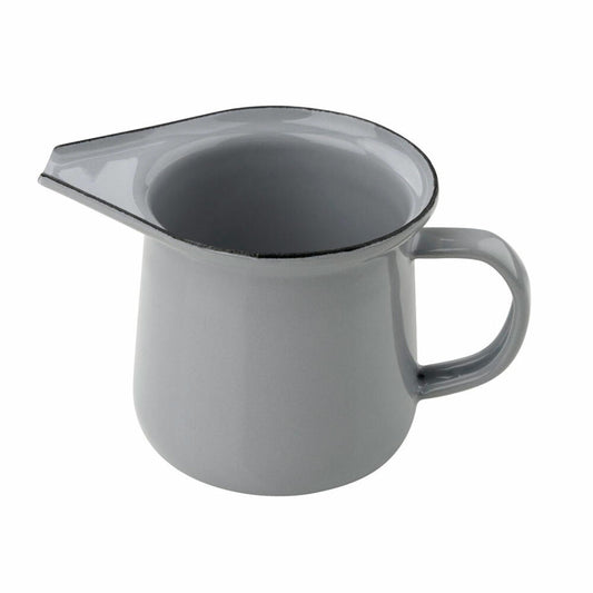 Fackelmann Milk Jug Breakfast, Milk Jug, Pitcher, Enamel, Grey, 200 ml, 47177