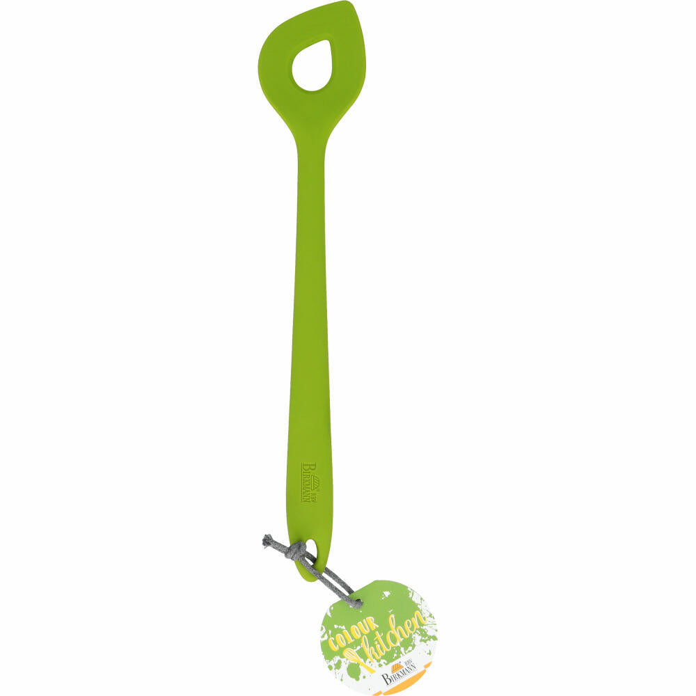 Birkmann Colour Kitchen Stirring Spoon, Cooking Spoon, Silicone with Metal Core, Lime, 29.5 cm, 422315