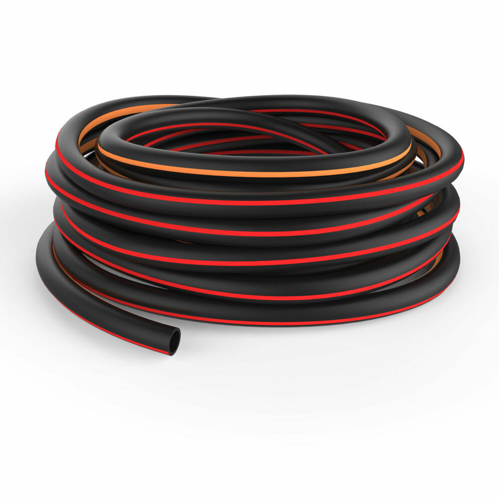 Fiskars Wasserschlauch 19 mm, 20 m, Gartenschlauch, Outdoor Schlauch, Q3, Kunststoff, Schwarz, Rot, 1027109