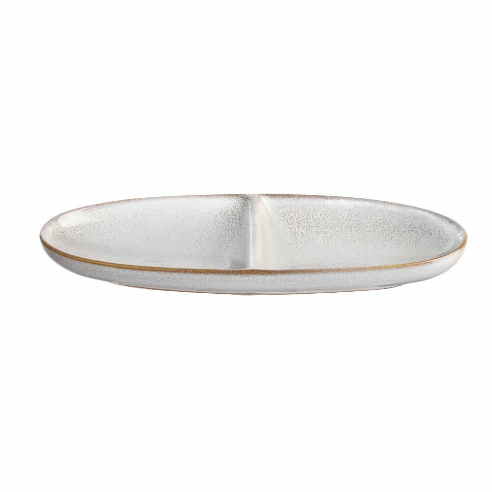 ASA Selection aperitif plate 2-part oval sand, stoneware, nude, 20 x 10 cm, 27122107