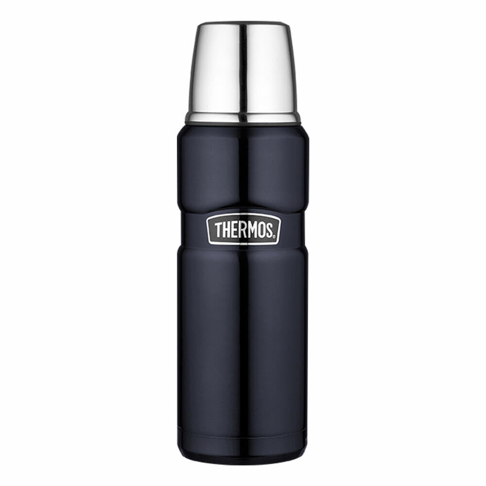 Thermos insulated bottle Stainless King, insulated coffee bottle, thermos bottle, matt stainless steel, blue, 470 ml, 4003256047