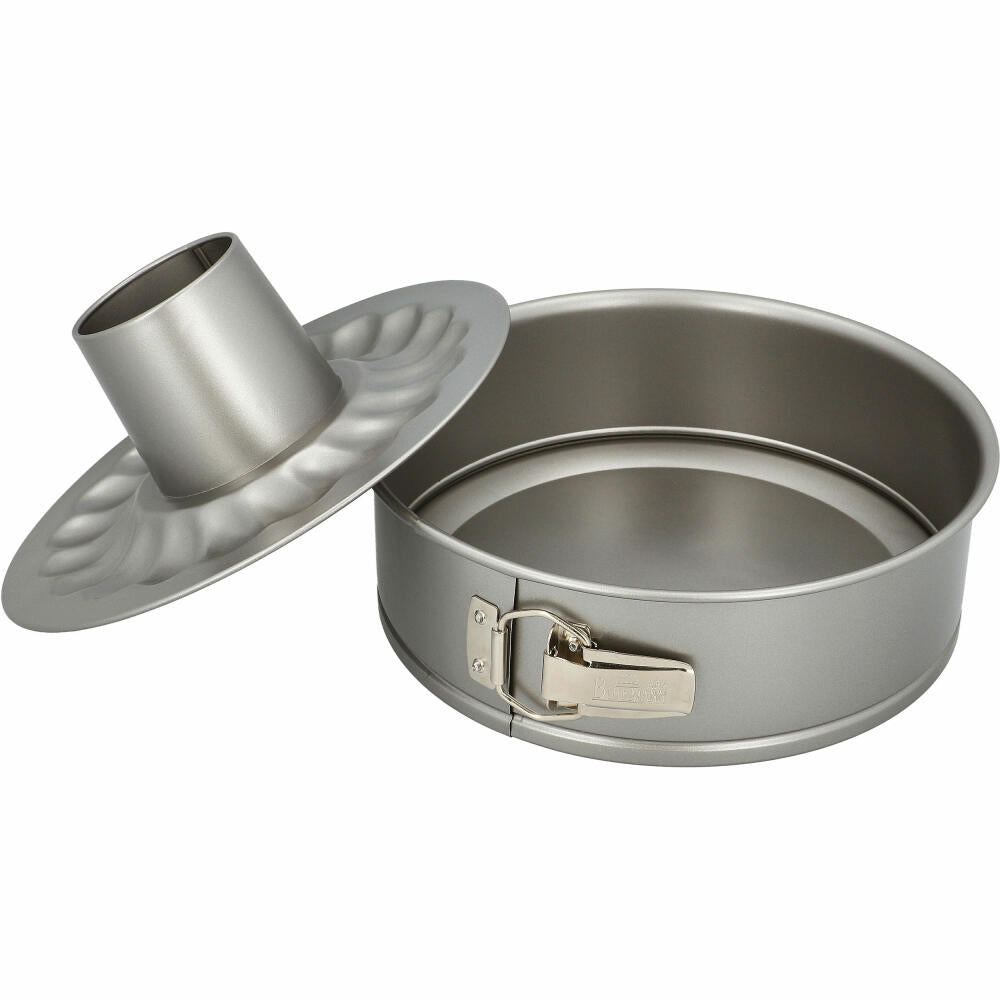 Birkmann Basic Baking Springform pan with two bases, baking pan, cake pan, cake baking pan, carbon steel, Ø 28 cm, 883062