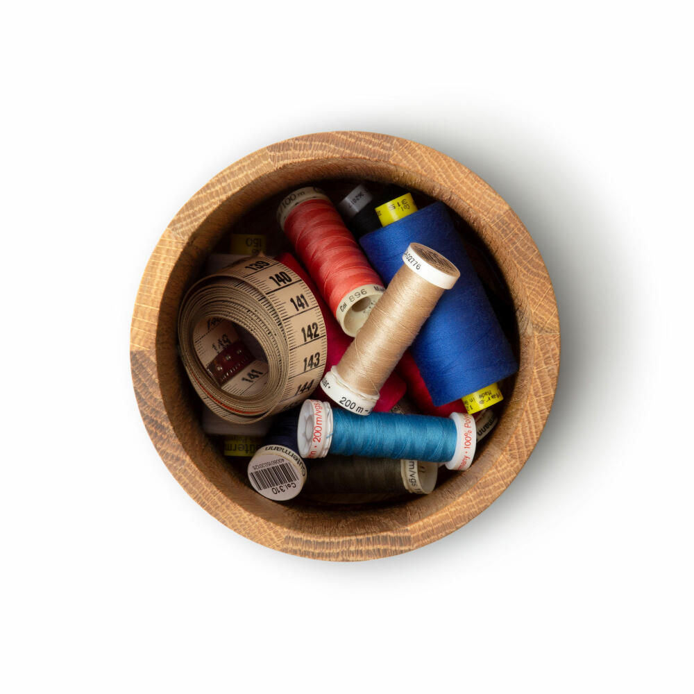 Continenta tin, storage tin, wooden tin, storage container, oak wood, Ø 13 x 16 cm, 4172