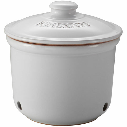 Römertopf Freshness Pot MEDI, Storage Pot, Shallot Pot, Natural Clay, White, 1 L, 419 04