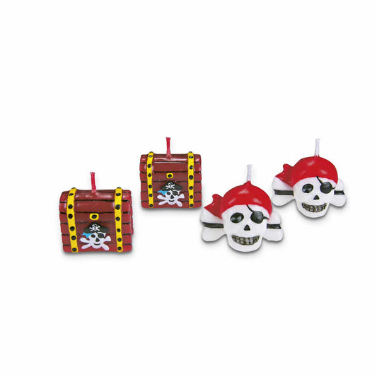 Städter Candles Pirate Treasure Set, 4 pcs., Birthday Candles, Cake Candles, Birthday, Candle, 910454