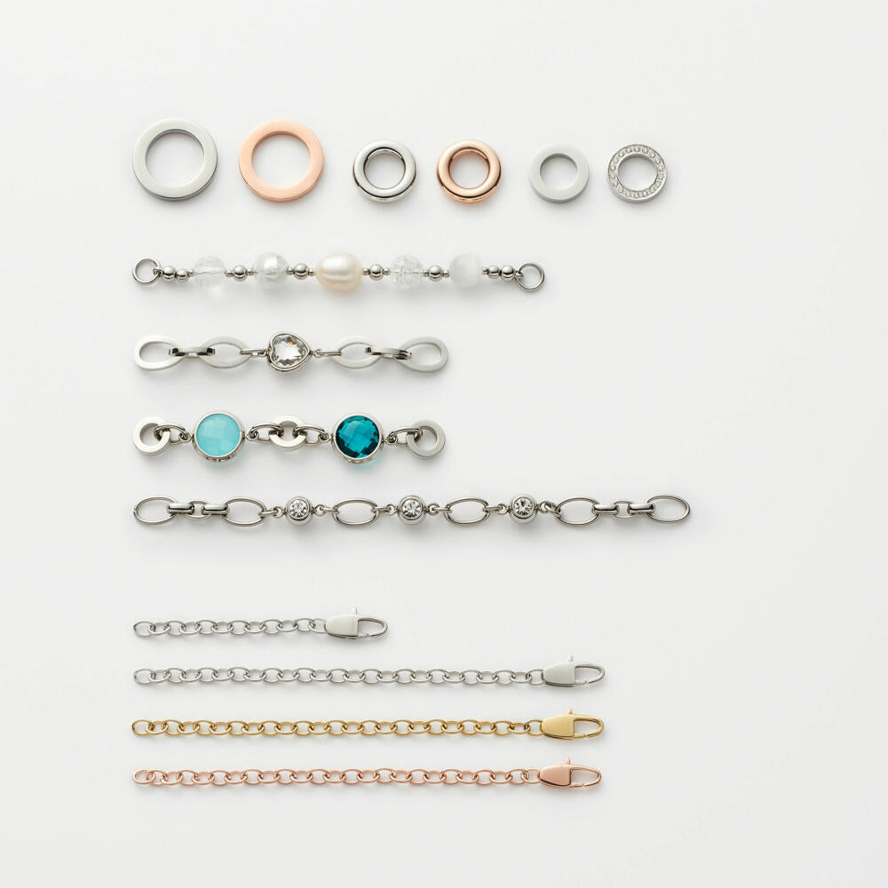 Leonardo Jewels Clip Mix Edelstahlring Klein Flach, Ring, Verlängerung, Edelstahl, Silber, 1.4 cm, 013861