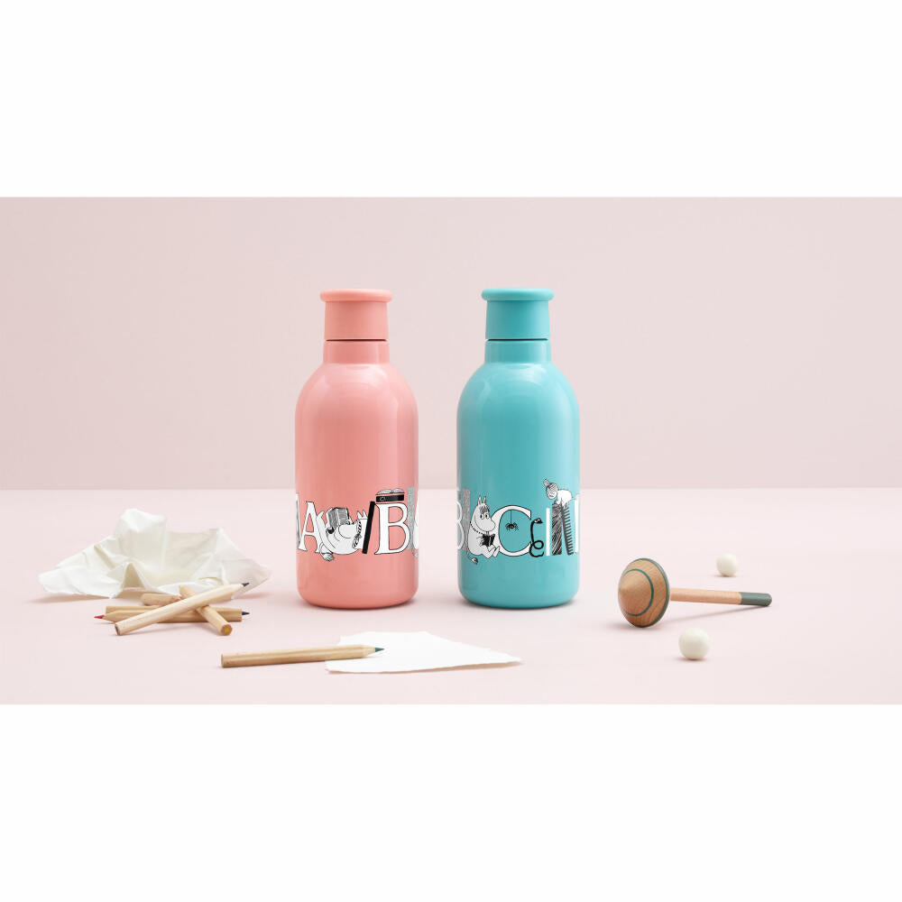 Rig-Tig Isolierflasche Drink-It Moomin ABC, Edelstahl, Kunststoff, Moomin Salmon, 500 ml, Z00711