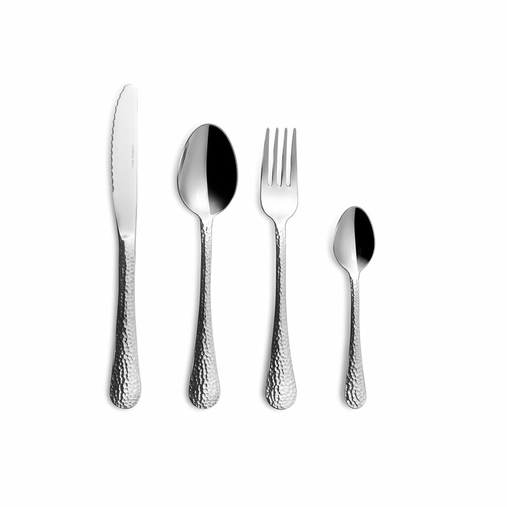 Comas cutlery set Luna 24-piece, table cutlery, structured handles, stainless steel, mirror finish, 7154