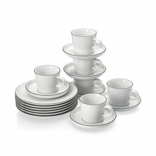 Rosenthal Cucina-Basic Kaffeeset 18-tlg., Geschirrset, Porzellan, Colori Black, 42100-671167-28485