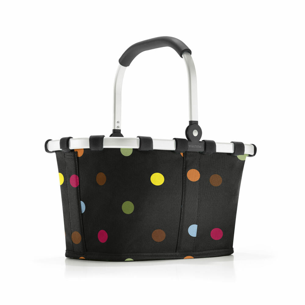 reisenthel carrybag XS, shopping basket, basket, picnic basket, carrying bag, polyester fabric, dots, 5 L, BN7009