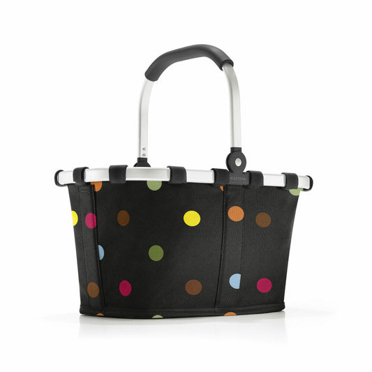 reisenthel carrybag XS, Einkaufskorb, Korb, Picknickkorb, Tragetasche, Polyestergewebe, Dots, 5 L, BN7009