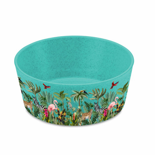 Koziol Schale Connect Bowl Jungle, Schälchen, Kunststoff-Holz-Mix, Organic Turquoise, 400 ml, 1420682