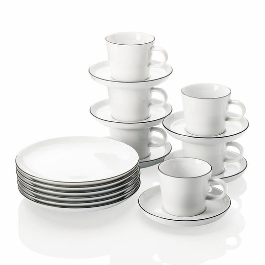 Rosenthal Cucina-Basic Kaffeeset 18-tlg., Geschirrset, Porzellan, Colori Black, 42100-671167-28485
