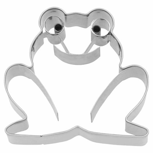 Birkmann cookie cutter frog, with internal embossing, cookie cutter, cookie shape, biscuit, biscuits, stainless steel, 6 cm, 198197