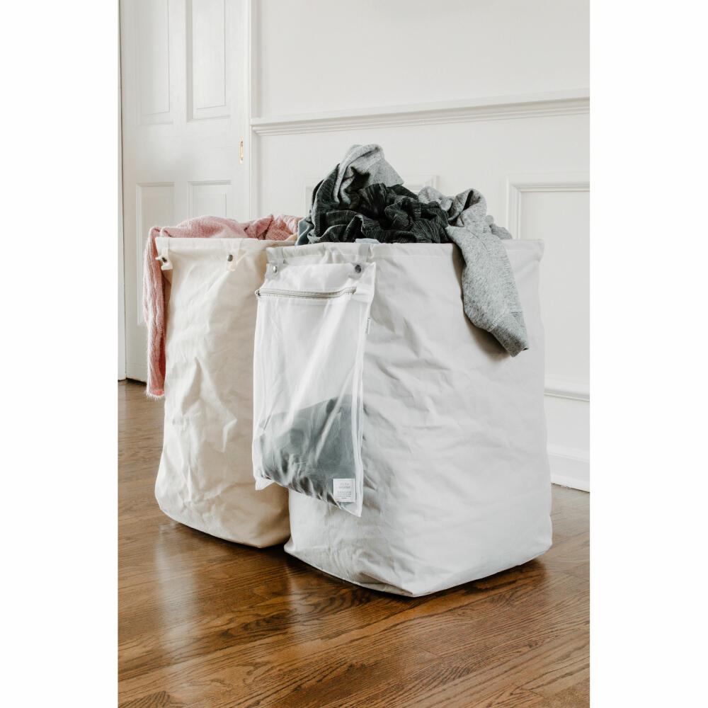 Full Circle Home Laundry Bag Set Loads of Fun 4 pcs., 2 small and 2 large laundry bags, recycled plastic, FC21503GY