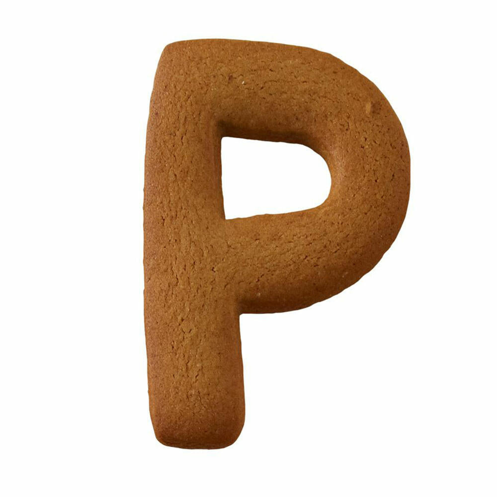 Birkmann cookie cutter letter P, cookie cutter, cookie mold, biscuit, cookies, stainless steel, 6 cm, 196445