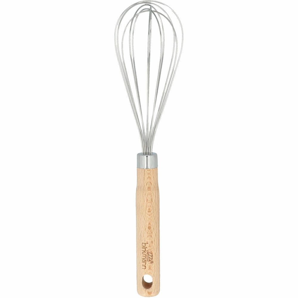 Birkmann Cause We Care whisk, mixing whisk, whipping whisk, stainless steel / beech wood, 28 cm, 889217