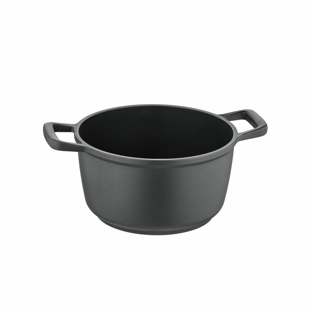 Berndes Edition 100 cooking pot with lid, pot, cast aluminum, black, 24 cm, 031645