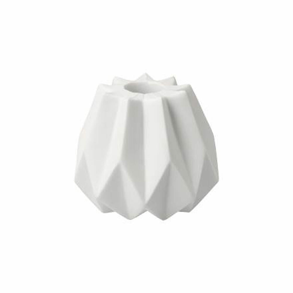 Goebel Candle Holder Polygono Star, Candlestick, Biscuit Porcelain, Biscuit White, H 8 cm, 14005631