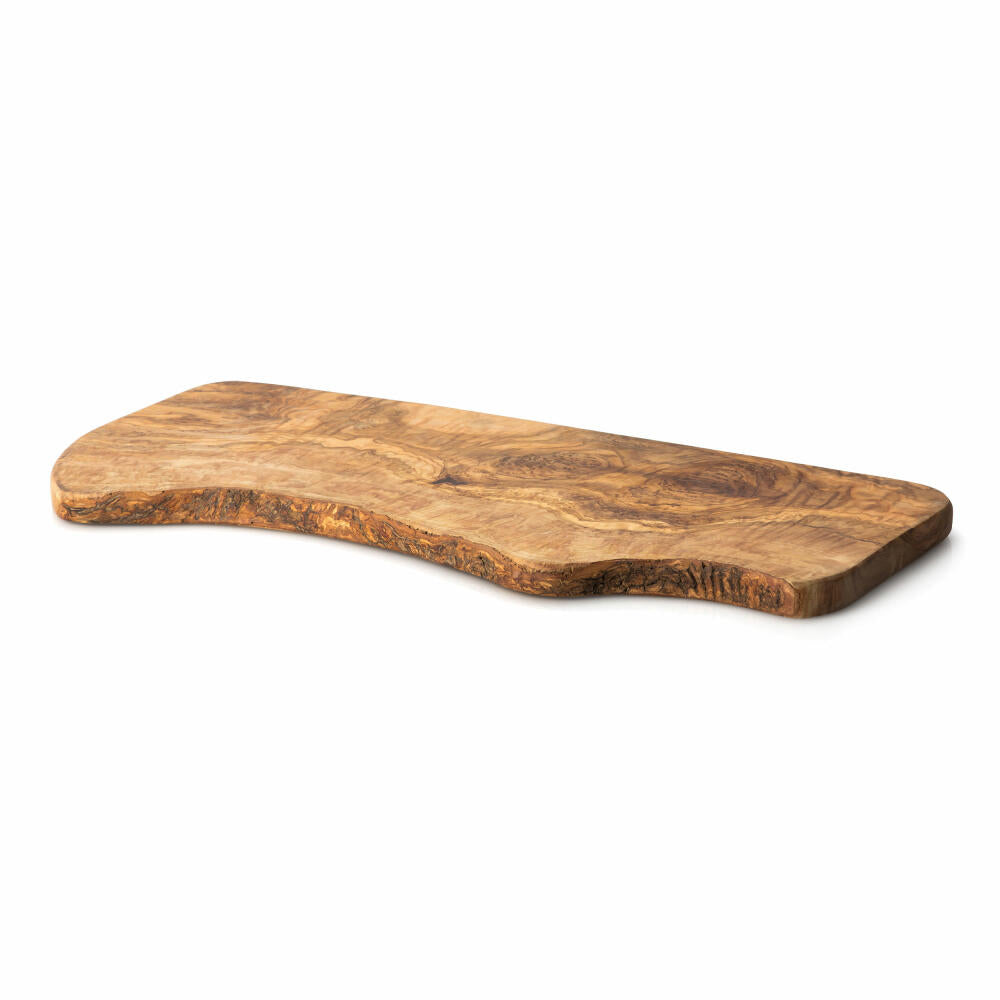 Continenta cutting board natural form, kitchen board, serving board, wooden board, olive wood, L 50 cm, 4992