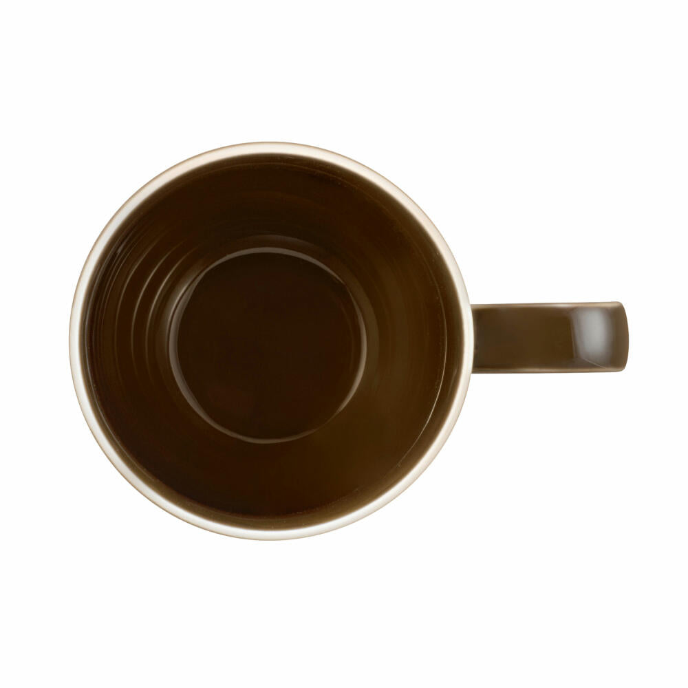 Seltmann Weiden Terra Becher, Kaffeebecher, Teetasse, Tasse, Porzellan, Erdbraun, 400 ml, 001.765003