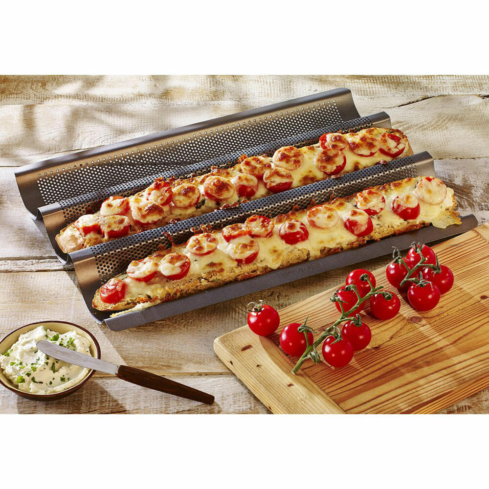 Birkmann baguette tray, baguette tray, baking tubes, baking accessories, non-stick, 38 cm, 210141