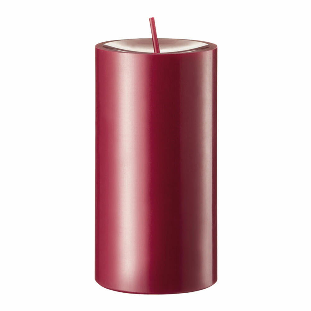 Engels Kerzen Original Stumpen Cast, Pillar Candle, Stump Candle, Paraffin, Burgundy, Ø 8 cm, H 15 cm, 62008015250