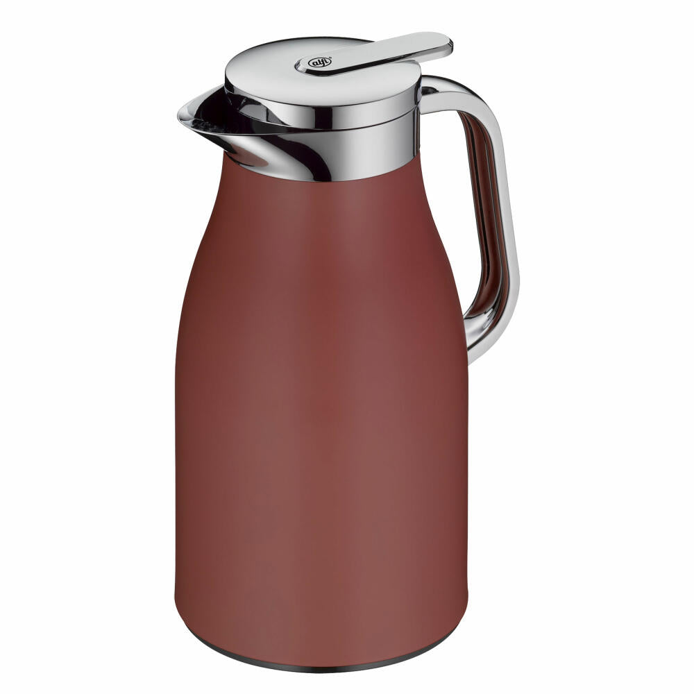 Alfi Skyline vacuum flask, thermos flask, stainless steel, Mediterranean Red Matt, 1 L, 1321300100