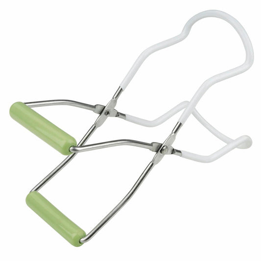 Dr. Oetker glass lifter for preserving jars, preserving tongs, stainless steel, green, 3229