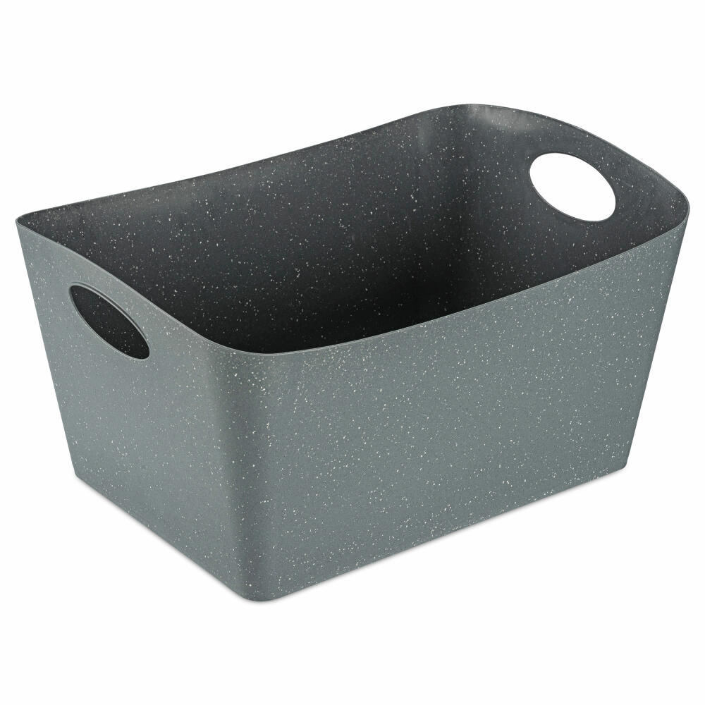 Koziol Aufbewahrungsbox Boxxx L, Kiste, Bottich, Organic Recycled, Recycled Ash Grey, 15 L, 1403120