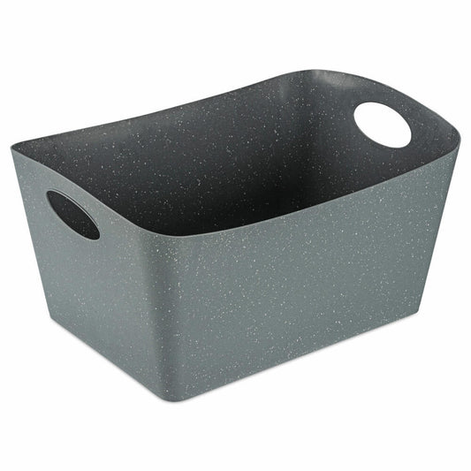 Koziol Aufbewahrungsbox Boxxx L, Kiste, Bottich, Organic Recycled, Recycled Ash Grey, 15 L, 1403120