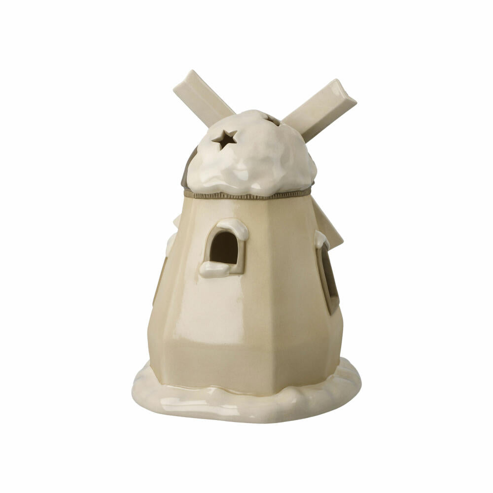 Goebel Lantern Snowy Windmill, Christmas, Winter Forest, Stoneware, Colorful, 66703811