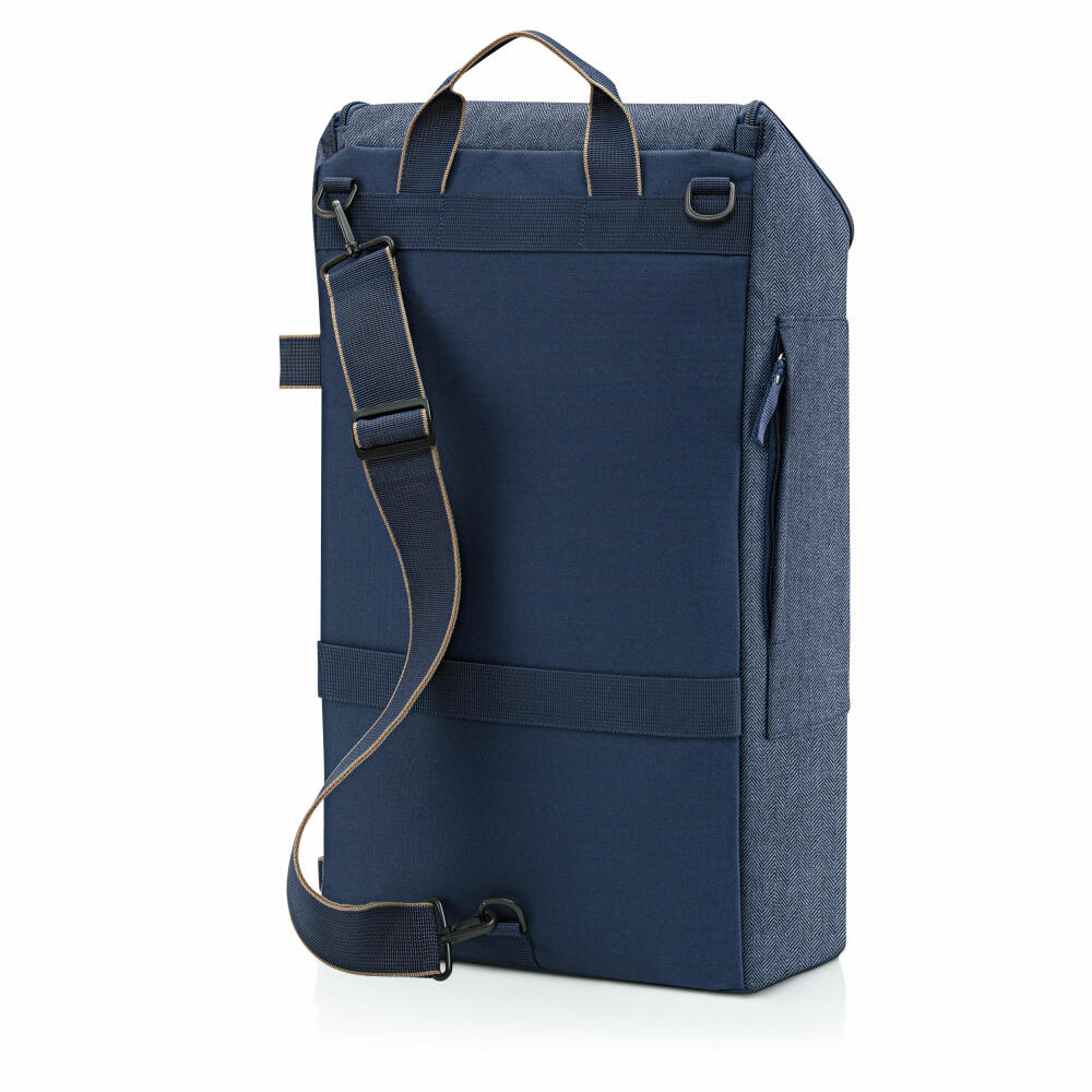 reisenthel citycruiser bag, Einkaufstasche, ohne Gestell, Herringbone Dark Blue, 45 L, DF4113