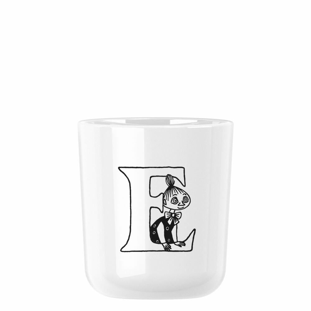 Rig-Tig Tasse Moomin ABC - E, Becher mit Buchstabe, Kunststoff, Weiß, 200 ml, Z00706-E