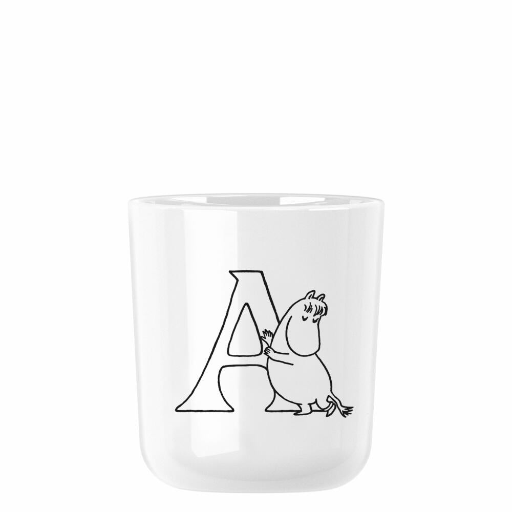 Rig-Tig Tasse Moomin ABC - A, Becher mit Buchstabe, Kunststoff, Weiß, 200 ml, Z00706-A