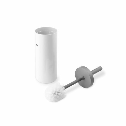 Authentics Lunar Toilet Brush, Toilet Brush, Plastic, White, Handle Cool Grey, 1200514