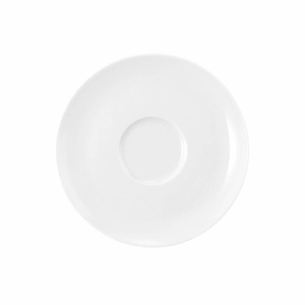 Seltmann Weiden Liberty combination saucer, underplate, porcelain, white, Ø 16.1 cm, 001.764188
