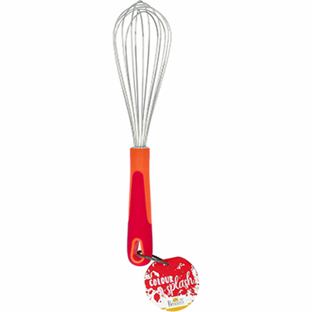 Birkmann Colour Kitchen whisk, mixing whisk, whipping whisk, stainless steel / plastic, red, 27 cm, 422377