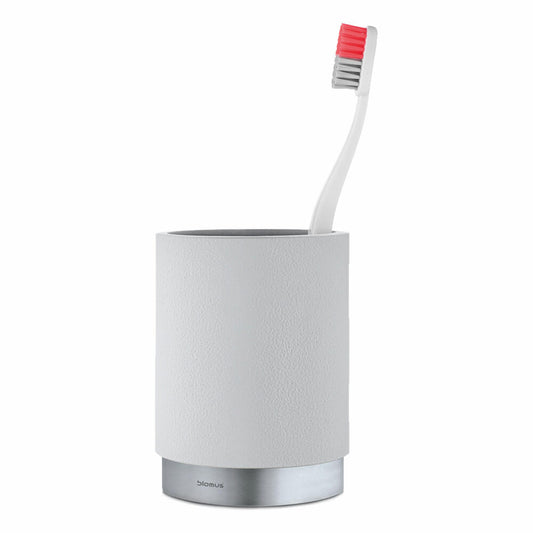 Blomus Ara toothbrush cup, toothbrush cup, matt stainless steel, moon gray, Ø 8.2 cm, 68972