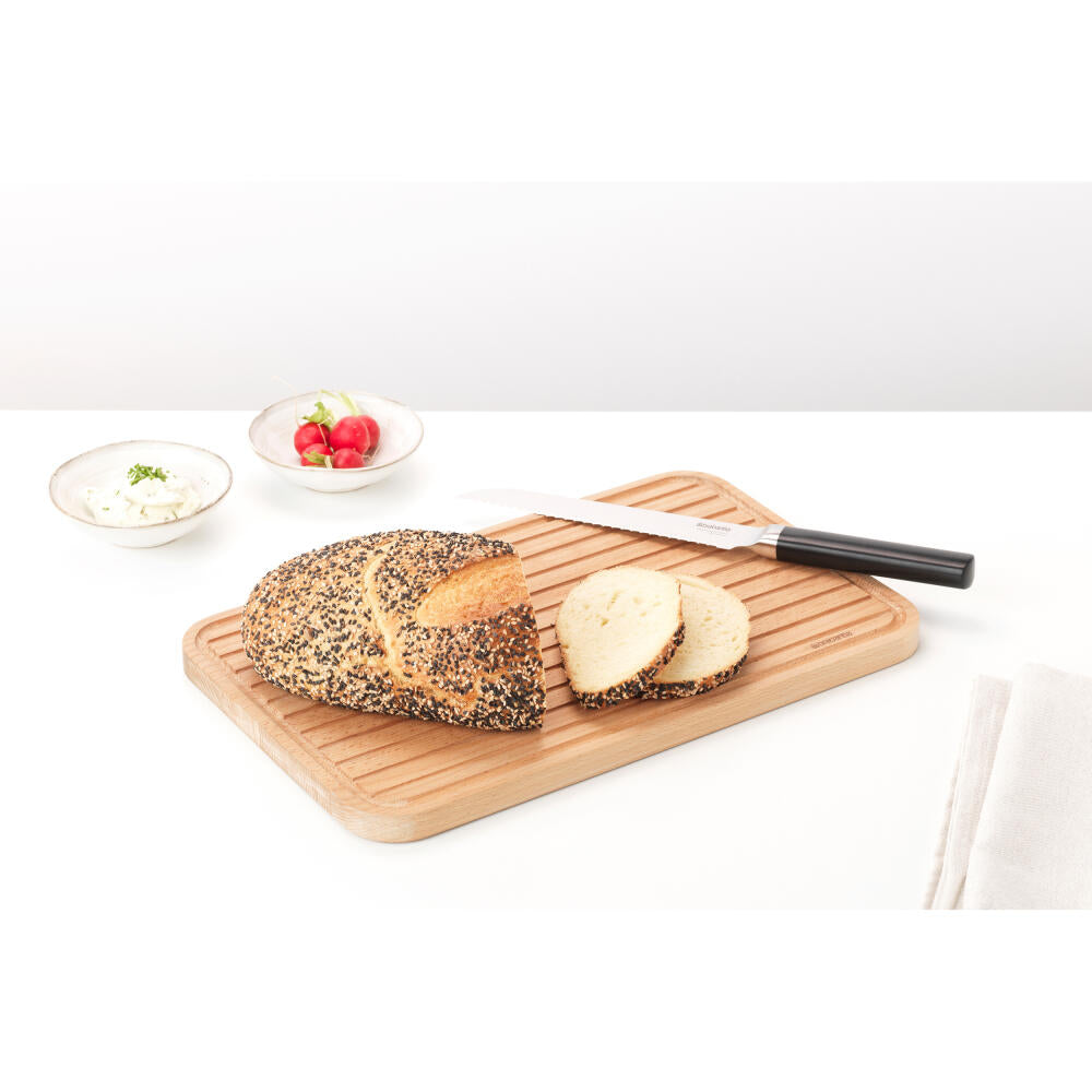 Brabantia Profile Cutting Board for Bread, Cutting Mat, Wood, 40 x 25 cm, 260728