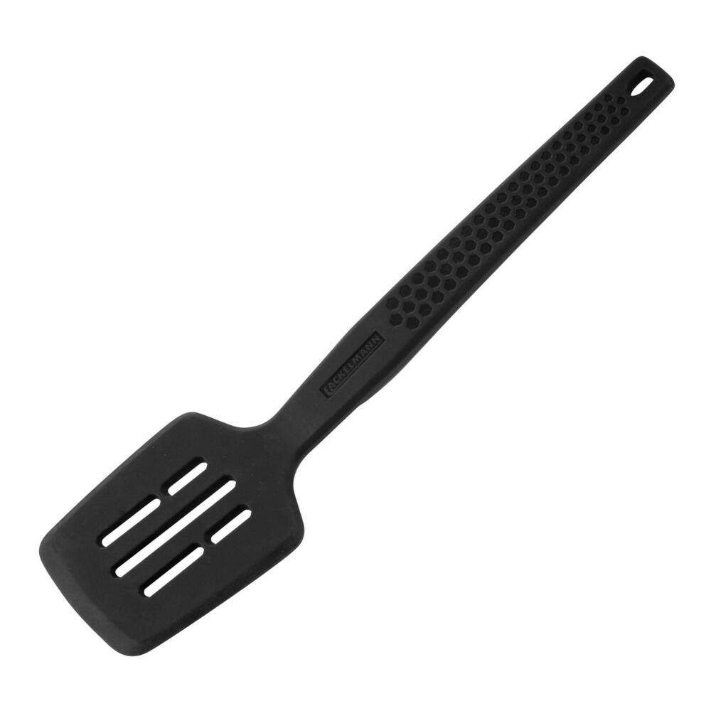 Fackelmann slotted turner Statement, spatula, frying lifter, silicone, metal, grey, 29 cm, 25295