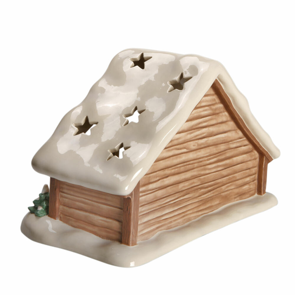 Goebel Nativity Stable with Snow, Christmas Decoration, Stoneware, Colorful, 24 cm, 41661041