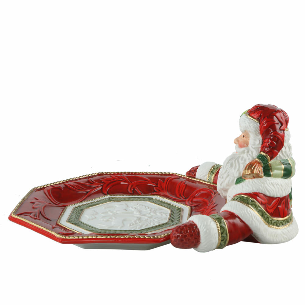 Goebel Schale Santa präsentiert, Fitz & Floyd, Dekoschale, Steingut, Bunt, 16.5 cm, 51001731