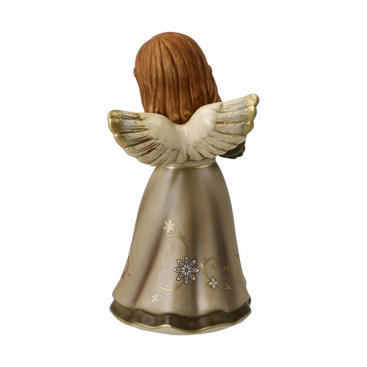 Goebel angel figurine cuddle time, decorative figure, stoneware, walnut, 15.5 cm, 41691661